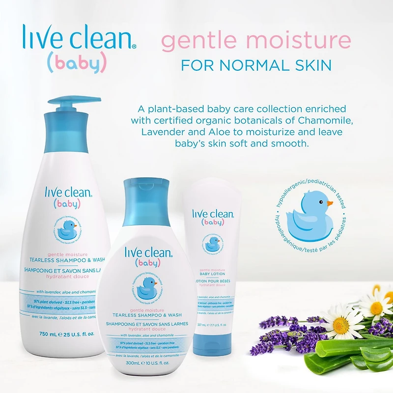 Live Clean Baby Shampooing et savon sans larmes hydratant douce 12M-5T