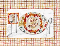 Give Thanks With A Grateful Heart Petites assiettes rondes en papier, 12 CT