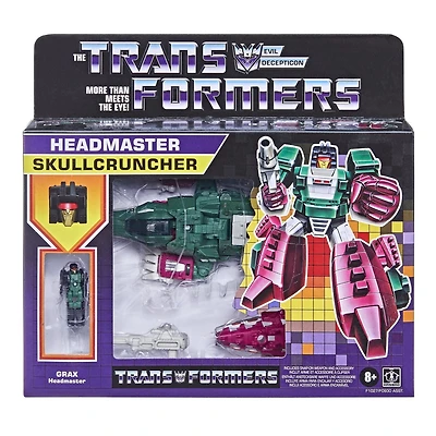 Transformers Generations Toys Deluxe Retro Headmaster Skullcruncher Collectible Action Figure - Adults and Kids Ages 8 and Up, 5.5-inch