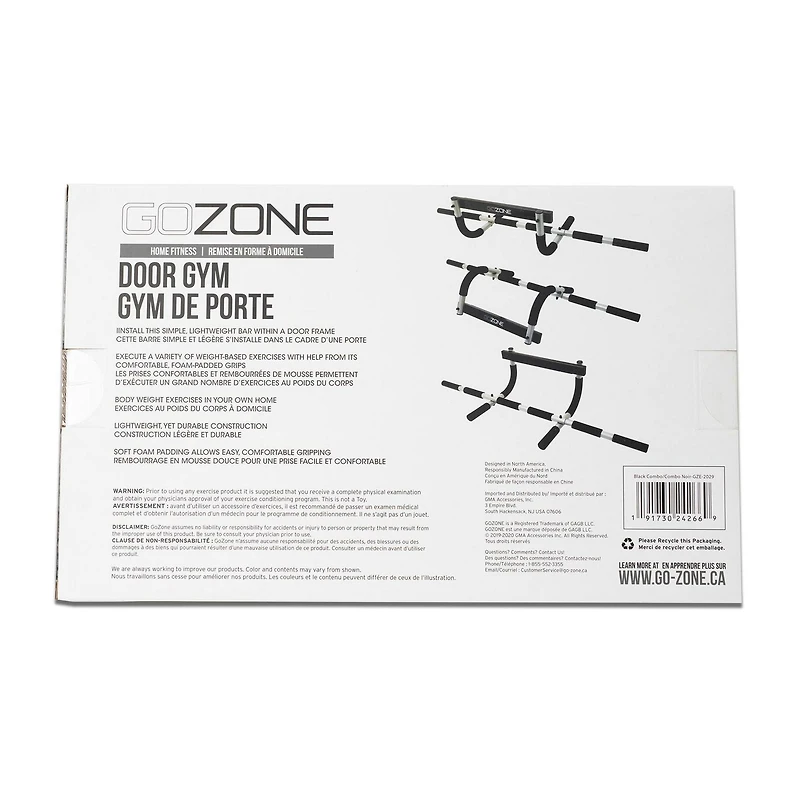 GoZone Door Gym – Black/Silver