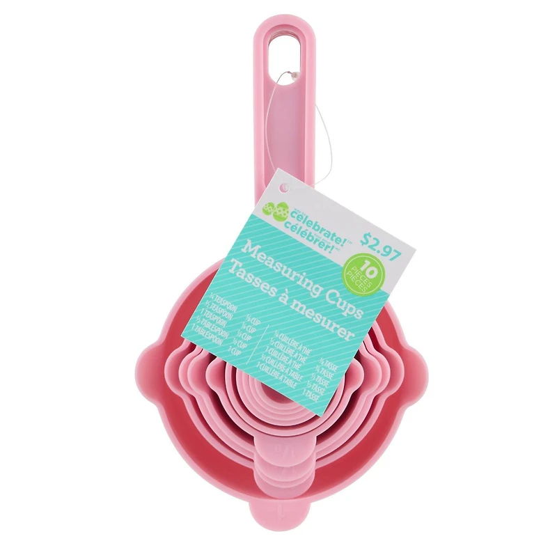 Ensembles 10 pièces de Cuillères et Tasses à mesurer, Rose