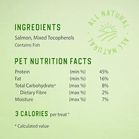 Caledon Farms Bouchées de saumon lyophilisées Friandises entièrement naturelles pour chiens 90 g