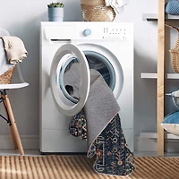 Tapis d'appoint lavable Larson 3 pi x 5 pi sarcelle et ivoire