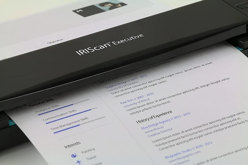 I.R.I.S Executive 4 Duplex Full Page Portable Sheetfed Scanner