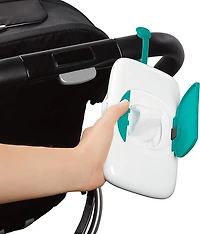 OXO Tot - Distributeur de lingettes portable - Boîtier de lingettes de voyage réutilisable et rechargeable pour lingettes humides - Sac distributeur de lingettes de voyage pour bébé tout-petit pour le