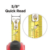 Swiss Tech 12' Tape Measure, 12ft/3.5m x 16mm