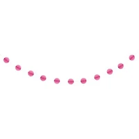 Hot Pink Honeycomb Ball Garland, 7 ft