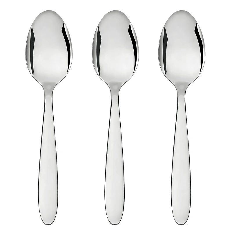 Cuillères à soupe pour adulte en acier inoxydable Mainstays Breck, lot de 3 pièces, argentées