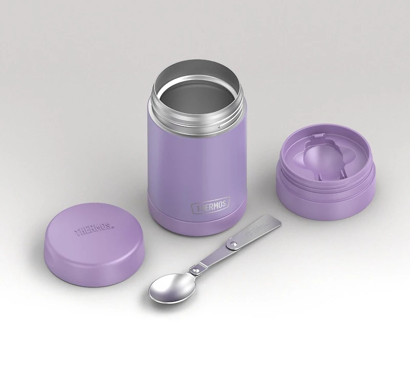 Thernos 16 Oz Vacuum Insulated Food Jar with Folding Spoon, Lavender