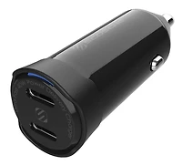 Scosche CPDCC40M-SP PowerVolt 40 W – Adaptateur allume-cigare certifié USB-C Power Delivery à double port