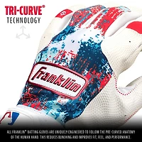 MLB Tee Ball M Grow to Pro Batting Glove Pair