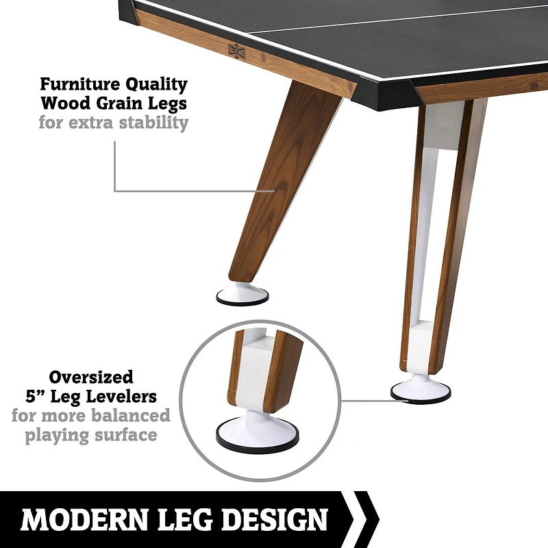 Table de tennis d'intérieur de 40 mm d'épaisseur Hall of Games Midcentury