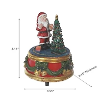 Polyresin Santa Music Box