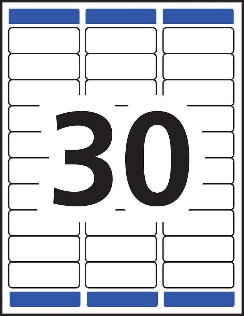 Avery Waterproof Labels, 1" x 2⅝",  for Laser Printers - 35520