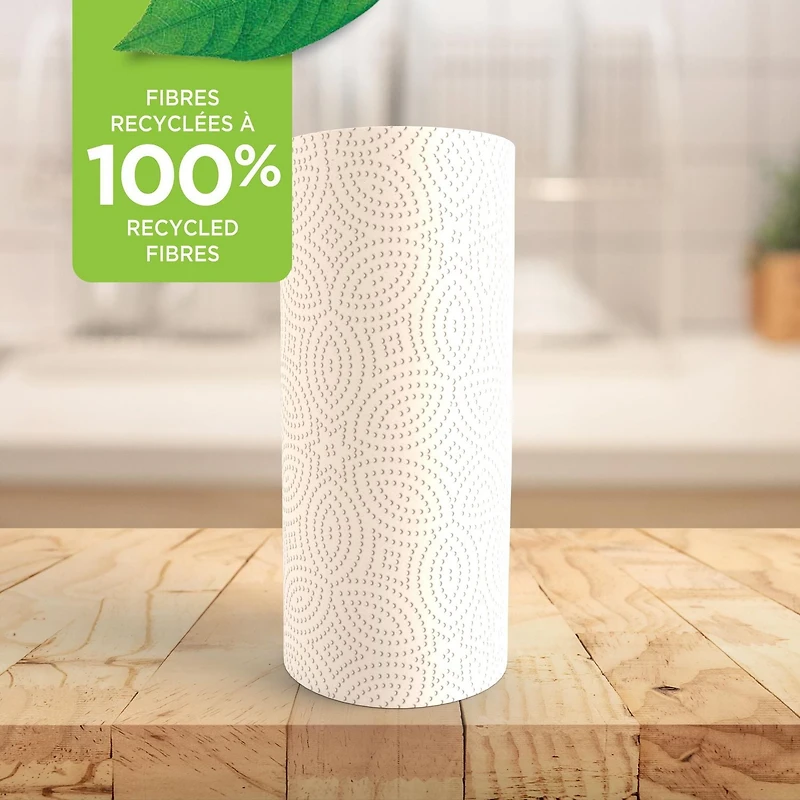 Great Value ECO Paper Towels, 6 jumbo rolls, 105 sheets, 105 sheet adaptable size