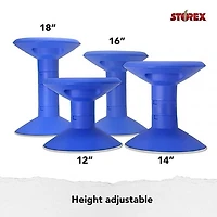 Wiggle Stool, 12–18 in, Blue