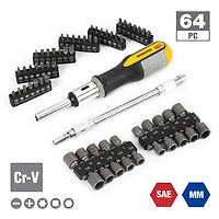 WorkPro Ratcheting Screwdriver Set - 64 Piece, Non-slip TPR handle