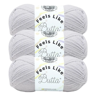 Lion Brand Feels Like Butta ® Yarn #4 Medium/Worsted Yarn 100g/199m 3-Pack
