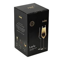 Verres à Champagne en Cristal Layla - 6,7 oz - Ensemble de 4