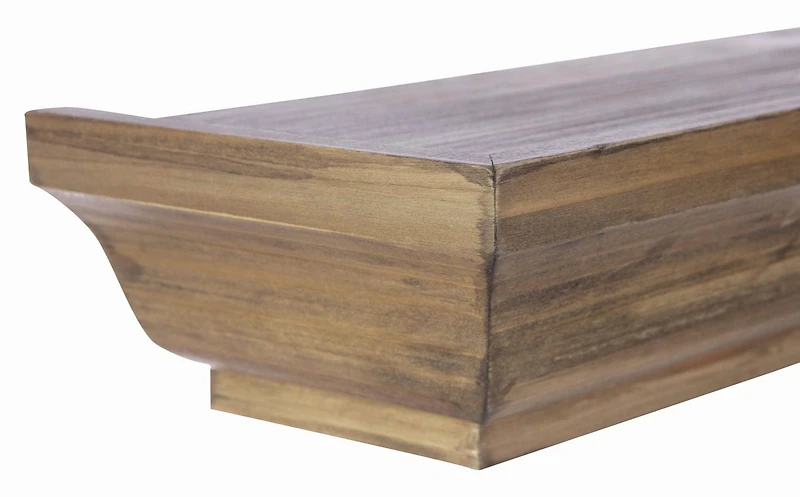 kieragrace Muskoka Fitz Wood Shelves - Walnut, 12-Inch, 18-Inch, 24-Inch, Set of 3