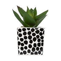 Kibo Mini Faux Succulent Dots Pot, 3.75in H x 1.78in Dia