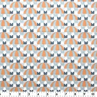 Fabric Creations Grey with Orange, Blue and White Hot Air Balloons Fat Quarter Pre-Cut Fabric - 18" x 21" / 45cm x 53cm