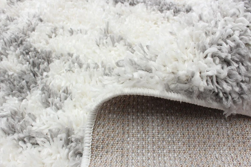 ECARPET Super Soft for Living Room & Bedroom Grammercy Urban Cream, Light Grey Shag