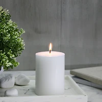 Mainstays Unscented White Pillar Candle, MAINSTAYS PL MS 3X4 BLOCK CDL
