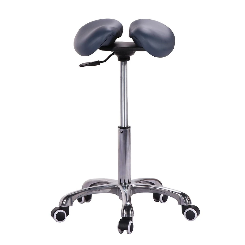 Master Massage Berkeley Tabouret de selle fendu ergonomique Tabouret Roulant Chaise de dentiste Tabouret Pivotant (Bleu royal)