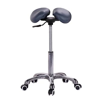 Master Massage Berkeley Tabouret de selle fendu ergonomique Tabouret Roulant Chaise de dentiste Tabouret Pivotant (Bleu royal)