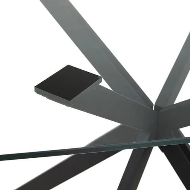 Home Gear Rectangular Dining table with black X-base