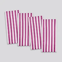 Mainstays Cabana Stripe Decorative Beach Towels, 4-pack, Lilac