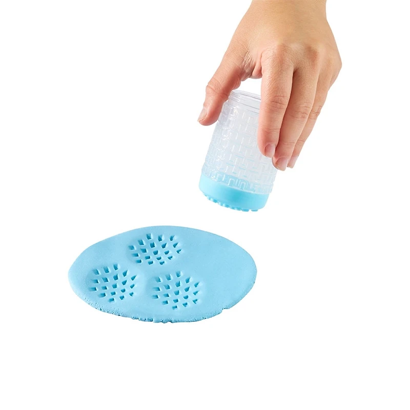 Lot initial de pâte et sable jamais secs Wonder Factory - pâte bleu clair + sable orange - ne sèche jamais, est sans gluten