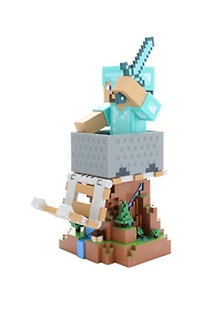 Exquisite Gaming Minecraft: Steve Cable Guy R.E.S.T Collectable Figure Device Holder, CG Steve