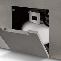 Real Flame Foyer Extérieur Carré au Propane de 40 po  Estes avec Réservoir Caché en Ardoise par Jensen Co.