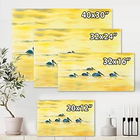 Designart Pelicans On The Yellow River Canvas Wall Art