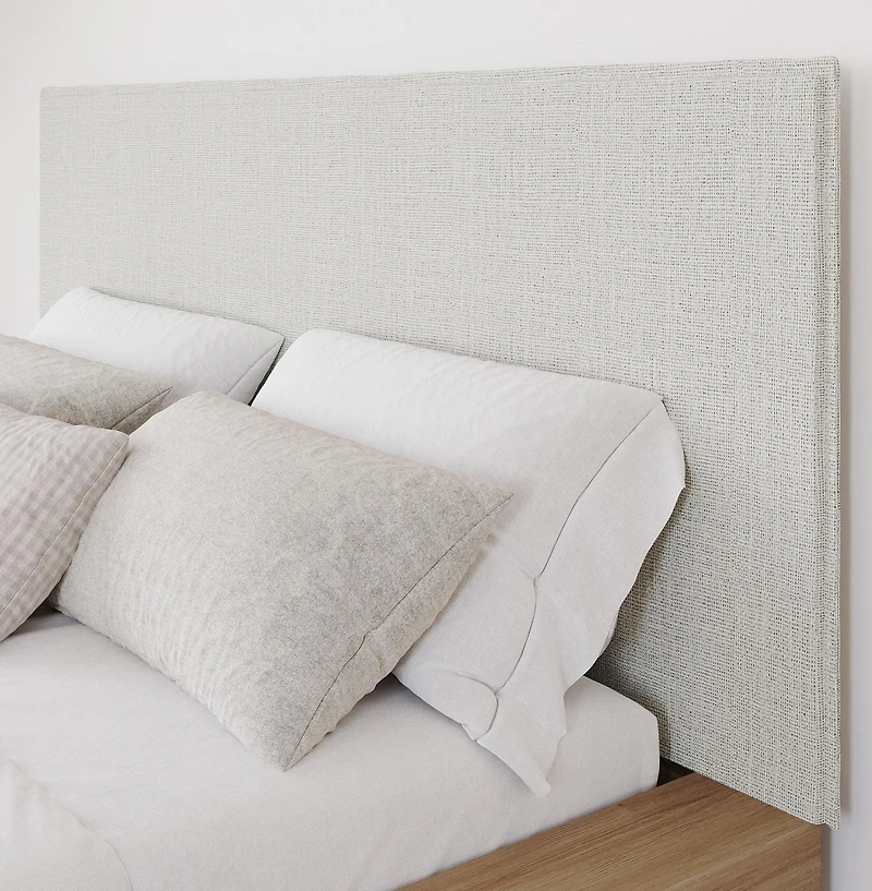 Julian Queen Size Platform Bed with Upholstered Headboard