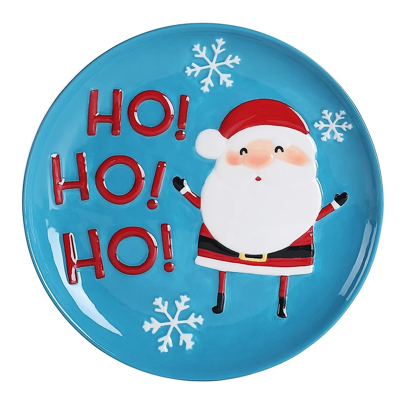 Holiday Time Santa Appetizer Plate, 4-Piece