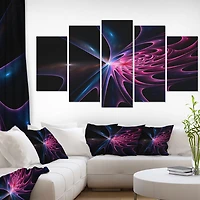 Design Art Lumière Bleue Fractal Dans Noir Art Sur Toile