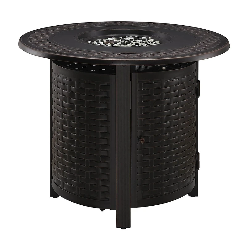 Paramount Isaac Convertible Aluminum Firepit Table, Round