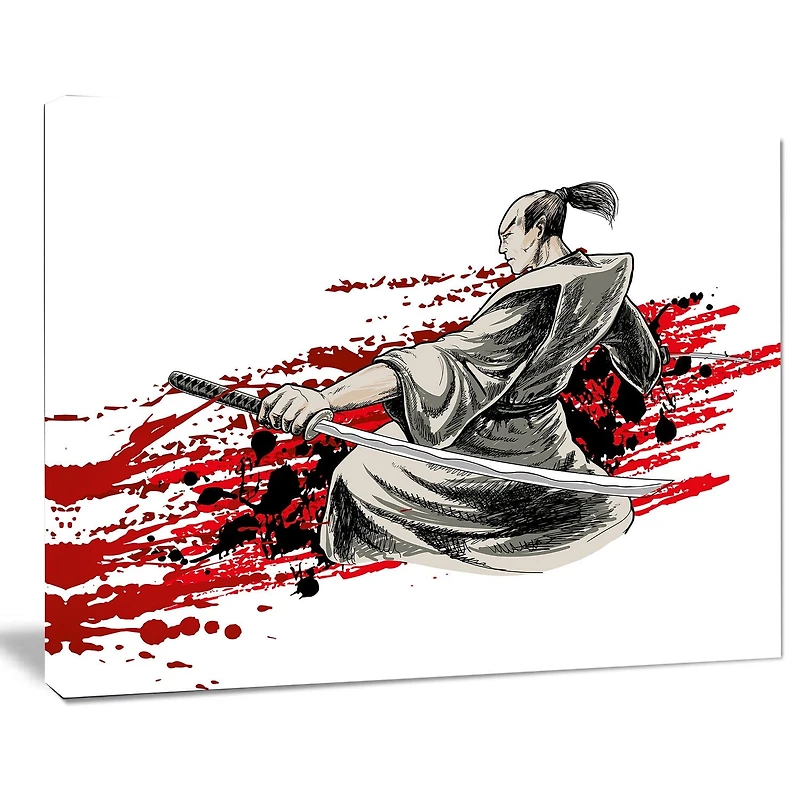 Design Art Japan Warrior Canvas Print