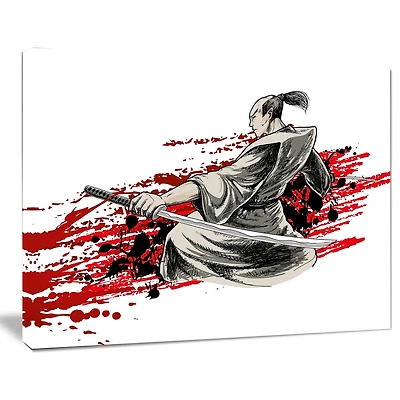 Design Art Japan Warrior Canvas Print