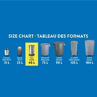 Great Value Tall Kitchen Garbage Bags, 61 x 71 cm