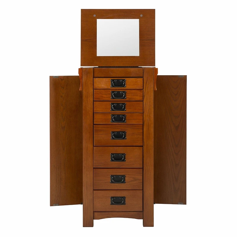 Drea Jewelry Armoire, Oak