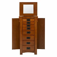Drea Jewelry Armoire, Oak