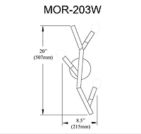 Applique murale à 3 lumières Morgan - Noir mat/Laiton vieilli