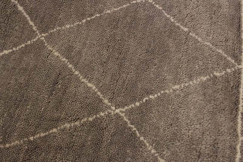 ECARPETGALLERY 5'1" x 8'5" Moroccan Tangier Hand-knotted Area Rug for Living Room, Dining Room and Bedroom in Grey