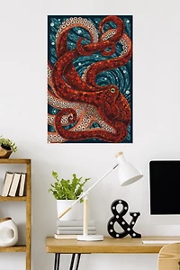 Presse à lanternes – Yachats, Oregon, mosaïque de poulpes