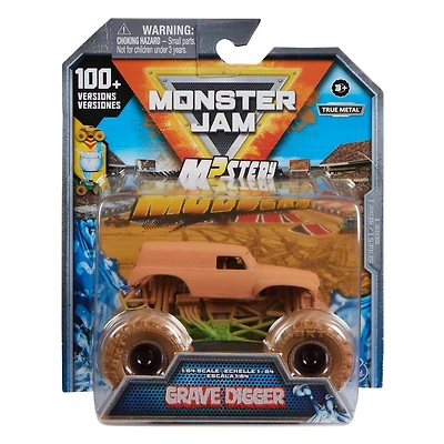 Monster Jam, Mystery Mudders, Official Die-Cast Monster Truck, Wash to Reveal, 1:64 Scale (Styles Will Vary), Die-Cast Monster Truck