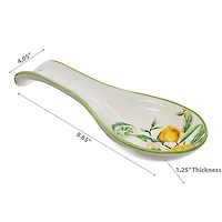 IH Casa Decor Ceramic Lemon Spoon Rest - Ensemble De 4